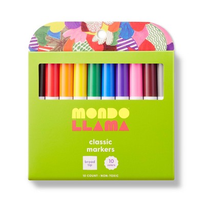 Photo 1 of 10ct Markers Broad Tip Classic Colors - Mondo Llama set of 7