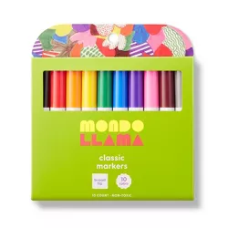 10ct Markers Broad Tip Classic Colors - Mondo Llama™