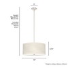 Solhaven 19" 3-Light Pendant Brushed Nickel Ceiling Light - Mid-Century Style for Dining Room or Office - 3 of 4