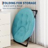 Comfy Saucer Chairs, Folding Reading Lounge Chair, Living Room Chair with Soft Thick Padded Seat & Metal Frame, for Kids Adults - 4 of 4