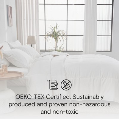 DOZ All Season Cooling Comforter, 100% Viscose Derived from Bamboo, Breathable, Lightweight, Soft, Down Alternative Duvet Insert, 8 Loops, 90\"x90\" (Full/Queen) - Thumbnail 4