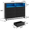 Garvee Wide Dresser for Bedroom with Charging Station - 6 Drawer Dresser with LED Lights - 2 of 4
