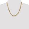 Black Bow Jewelry 7mm 14k Yellow Gold Solid Concave Anchor Chain Necklace - 2 of 4