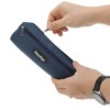 Unique Bargains Solid Color Double Layer Stationery Bags with Zipper for Office Men Women - 4 of 4
