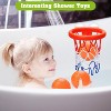 Bathtub Basketball Set with Suction Cup 3 No Hole Balls Shower Toy for Kids 4-8 Years - 4 of 4