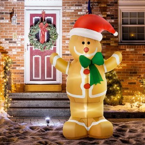 ACEPANO 72.00 in. H Outdoor Christmas Inflatable Gingerbread Man Patio Decoration For Garden, Lawn & Party-Multicolor - 1 of 4