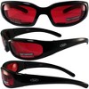 4 Pairs of Global Vision Eyewear Chic Safety Motorcycle Glasses with Purple, Blue, Red, Orange Lenses - 4 of 4