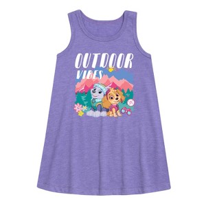 Girls' - Paw Patrol - Outdoor Vibes Graphic Sleeveless Aline Dress - 1 of 4