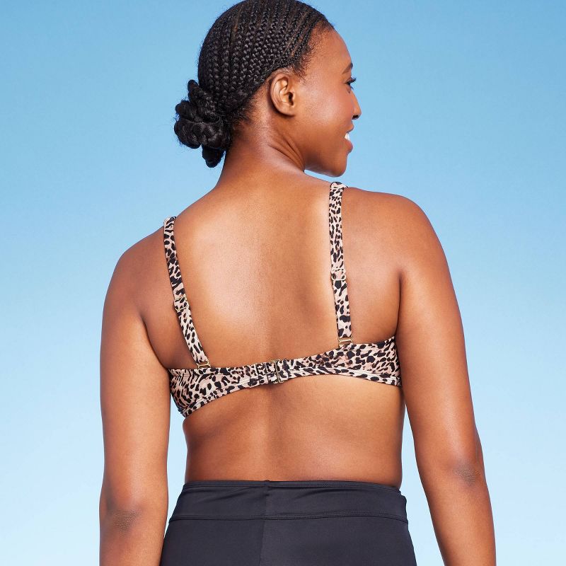 Women's Leopard Print Square Neck Bikini Top - Kona Sol™ Multi, 6 of 9