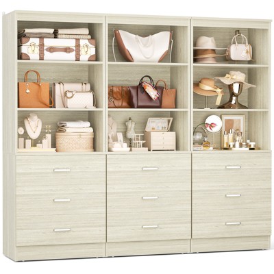 Besiost 24-In Closet Organizer System with Wooden Drawers