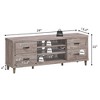 Costway TV Stand Entertainment Center Hold up to 65'' TV with Storage Shelves & 4 Drawers - 3 of 4
