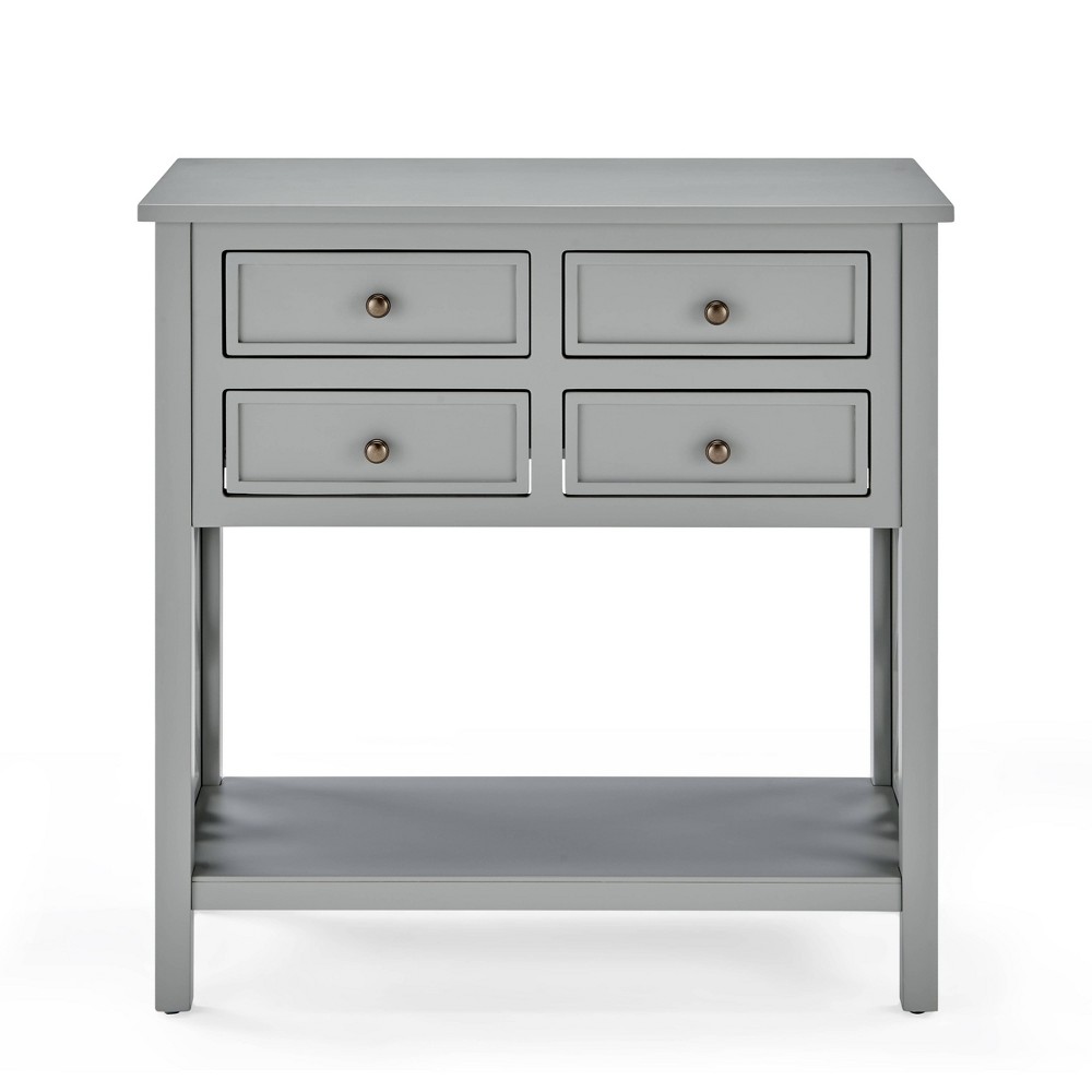 Photos - Coffee Table 32" Middlebury Wood Console Table with 4 Drawers Gray - Alaterre Furniture