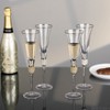 Dinewares Red Wine Glasses with Diamond Rhinestone Accent - 18 oz, 10 Inches Tall - Perfect Glasses for Bride and Groom - 3 of 4