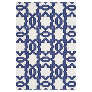 Piper Dhurrie Accent Rug - Ivory / Purple (3
