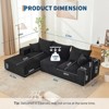 110'Modular Sectional Couches for Living Room, Boneless Sofa with Deep Seat, L Shaped Cloud Couch with Chaise,Plush Linen Fabric, No Assembly Required - 2 of 4