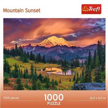 1000 Piece Sunset Swan Jigsaw Puzzle (Puzzle Saver Kit Included) - Encased