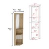 CAVINAS Corner Bar Cabinet,74.4" Tall Freestanding Storage Cabinet with 3 Shelves,Space-Saving Corner Cabinet for Dining Room,Small Spaces - 3 of 4
