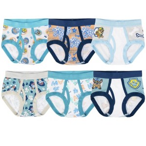 Nickelodeon Paw Patrol Toddler Boys 6-Pack Briefs – 100% Cotton Underwear Multipack - 1 of 4