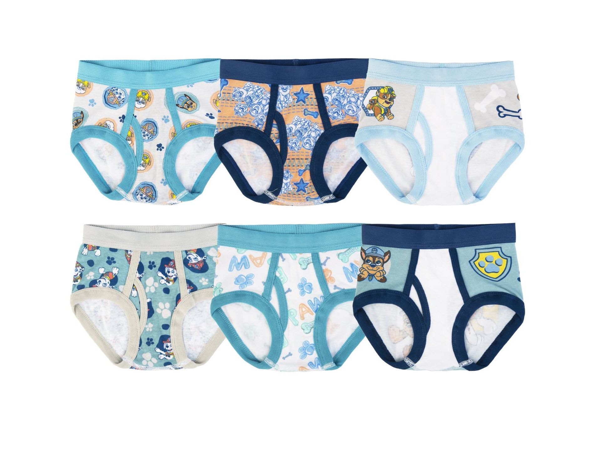 Nickelodeon Paw Patrol Toddler Boys 6-Pack Briefs – 100% Cotton Underwear Multipack