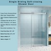 Frameless Tempered Glass Shower Door: Single Slide, Soft-Close - 4 of 4