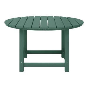WestinTrends Malibu Kids Outdoor Patio Furniture HDPE 38" Wide Round Dining Table - 1 of 4