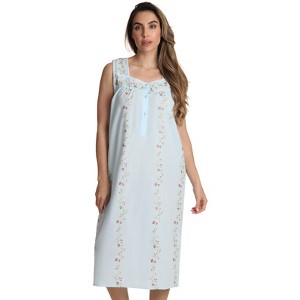 Dreamcrest Sleeveless Woven Nightgown with Floral Embroidery - Cute PJ Sleepwear - 1 of 3