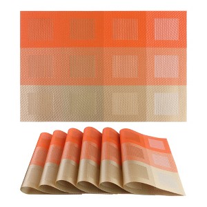 REGALWOVEN PVC Wrinkle-Resistant Soft Washable Placemats 18 x 12 Inch 6 Pcs - 1 of 4