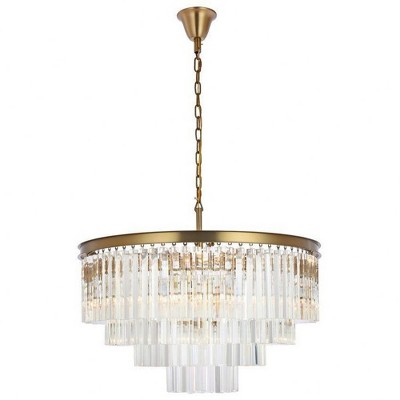 Elegant Lighting Sydney 17 - Light Chandelier in  Satin Gold