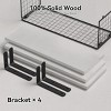 Racxily Bathroom Shelf Over Toilet, Floating Bathroom Shelf Wall Mounted with Wire Basket, Floating Shelf for Wall D¨¦cor,White - 4 of 4