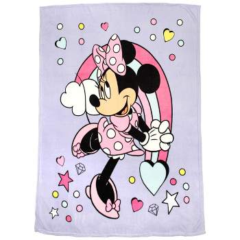 46"x60" Minnie Mouse Kids' Throw Blanket Purple