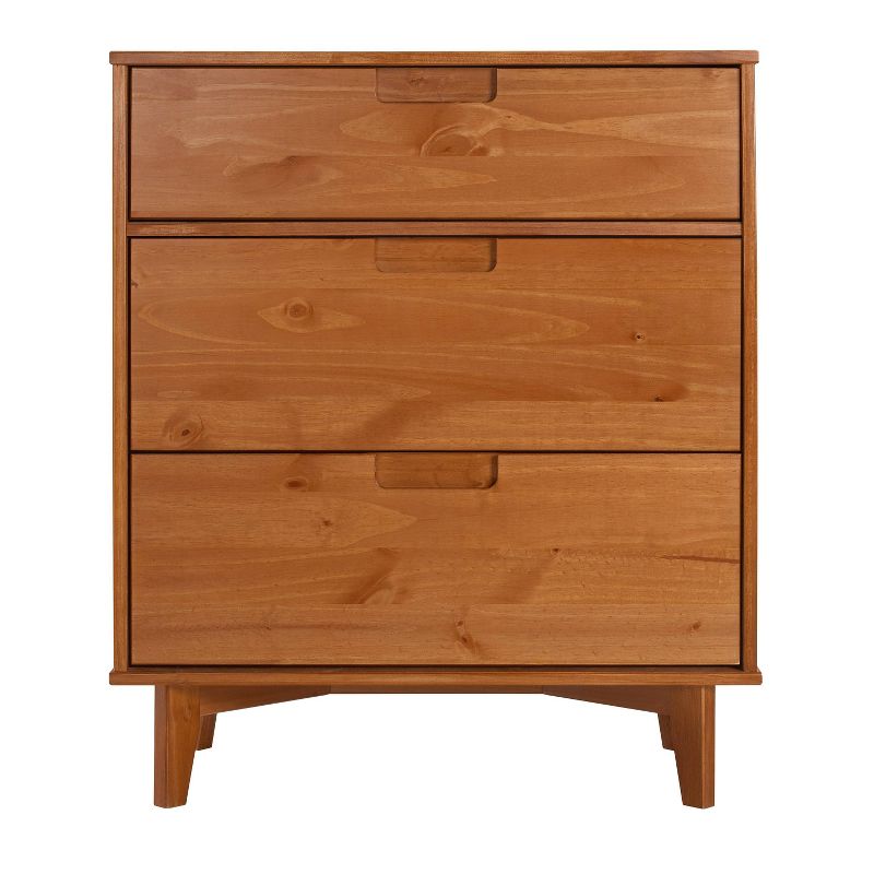 Mid-Century Modern Wood 3 Drawer Dresser - Saracina Home, 4 of 13