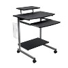 NicBex Home Office Desk Morden Computer Desk with Scroll Wheels, Adjustable Shelves, Wooden Desktop and Metal Legs for Study and Work - 2 of 4