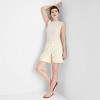 Women's Mid-Rise Wide Cuff Baggy Denim Shorts - Future Collective - 3 of 3
