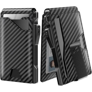Paaaawaters typecase Tactical Wallet for Men Card Holder: Pop Up Card Case, Genuine Leather, Smart, RFID Blocking - 1 of 4