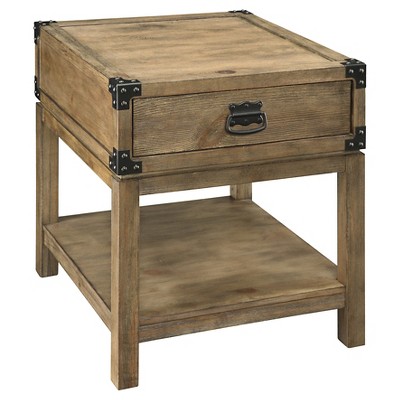 Trunk End Table Wood - Treasure Trove 