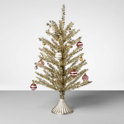 tinsel christmas tree