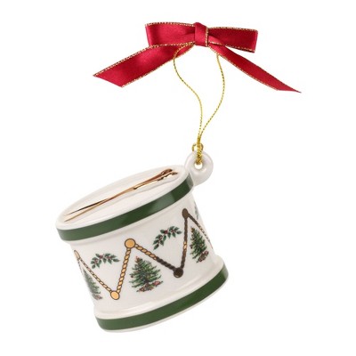 Spode Christmas Tree Drum Ornament - 2.75"