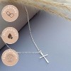 Women's Cross Necklace, 16-18 Inch Silver/Gold Chain, Simple Religious Faith Jewelry Gift - 3 of 4