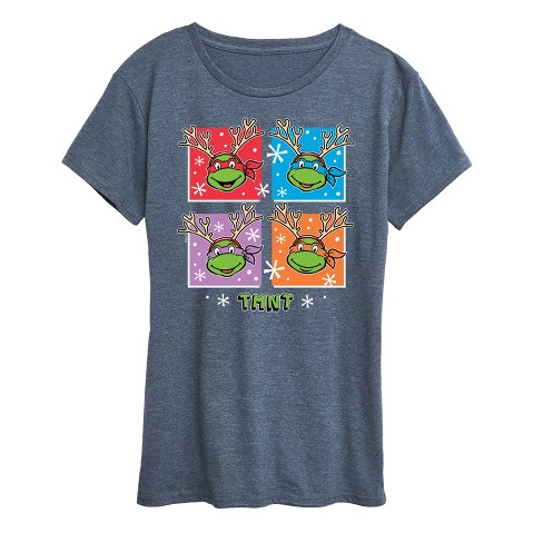 Women's Solar Color-Changing T-Shirt - Aquatic Turtles Design, UV-Activated, Short Sleeve