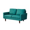 Linen Sofa Modern Couch Comfy Loveseat with Wooden Legs for Living Room, Bedroom, Office - 3 of 4