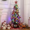 4.5 FT  Premium Snow Flocked Artificial Christmas Tree, Mini Xmas Pine Tree for Christmas Decoration,Yard,Home,Office - 3 of 4