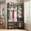 Hall Tree with Bench and Shoe Storage Metal Frame 5-in-1 Reversible Entryway Bench with Coat Hooks - 3 of 4