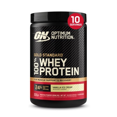 Optimum Nutrition Gold Standard Whey Protein Powder - Vanilla Ice Cream - 10.9oz/10 Servings
