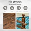 7.5' Fir Wood Garden Bridge Arc Walkway with Side Railings, Perfect for Backyards, Gardens, & Streams, Carbonized - 2 of 4