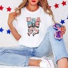 Simply Sage Market Coquette USA Bow Grunge Garment Dyed Tee - 2 of 4