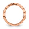 Black Bow Jewelry 2.5mm 14k Rose Gold .04 Ctw Diamond Stackable Twist Band - 2 of 4
