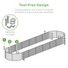 Best Choice Products 8x2x1ft Outdoor Metal Raised Oval Garden Bed, Planter Box for Vegetables, Flowers - 4 of 4