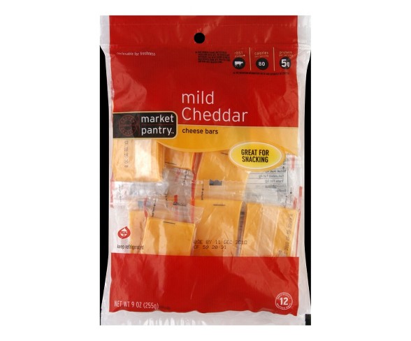 Mild Cheddar Cheese Bars - 12ct - Market Pantry