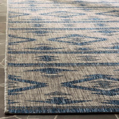 Sleek Gray Synthetic 47"x67" Indoor/Outdoor Easy Care Rug
