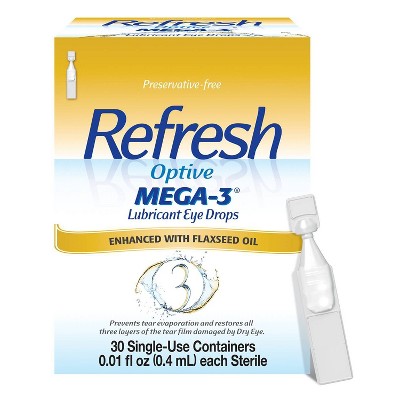 Refresh Optive Mega-3 Preservative Free Eye Drops - 30ct